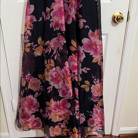 ELIZA J Navy Blue Jersey Criss-Cross Gown Size 8 - Picture 9 of 17